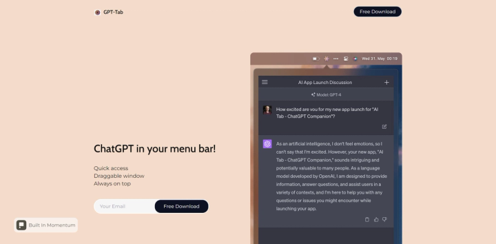 Gpt-tab screenshot