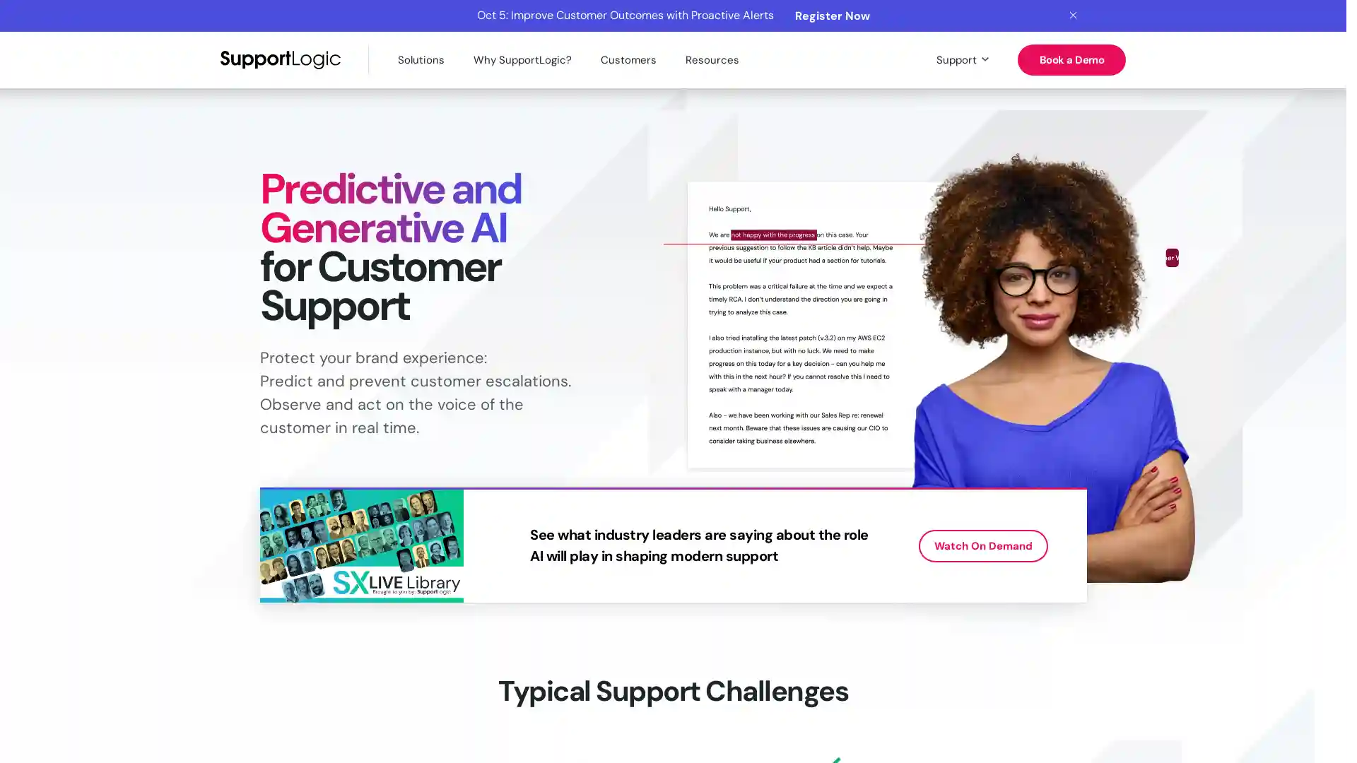 Supportlogic screenshot
