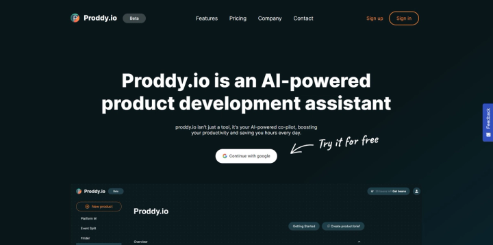 Proddy.io screenshot