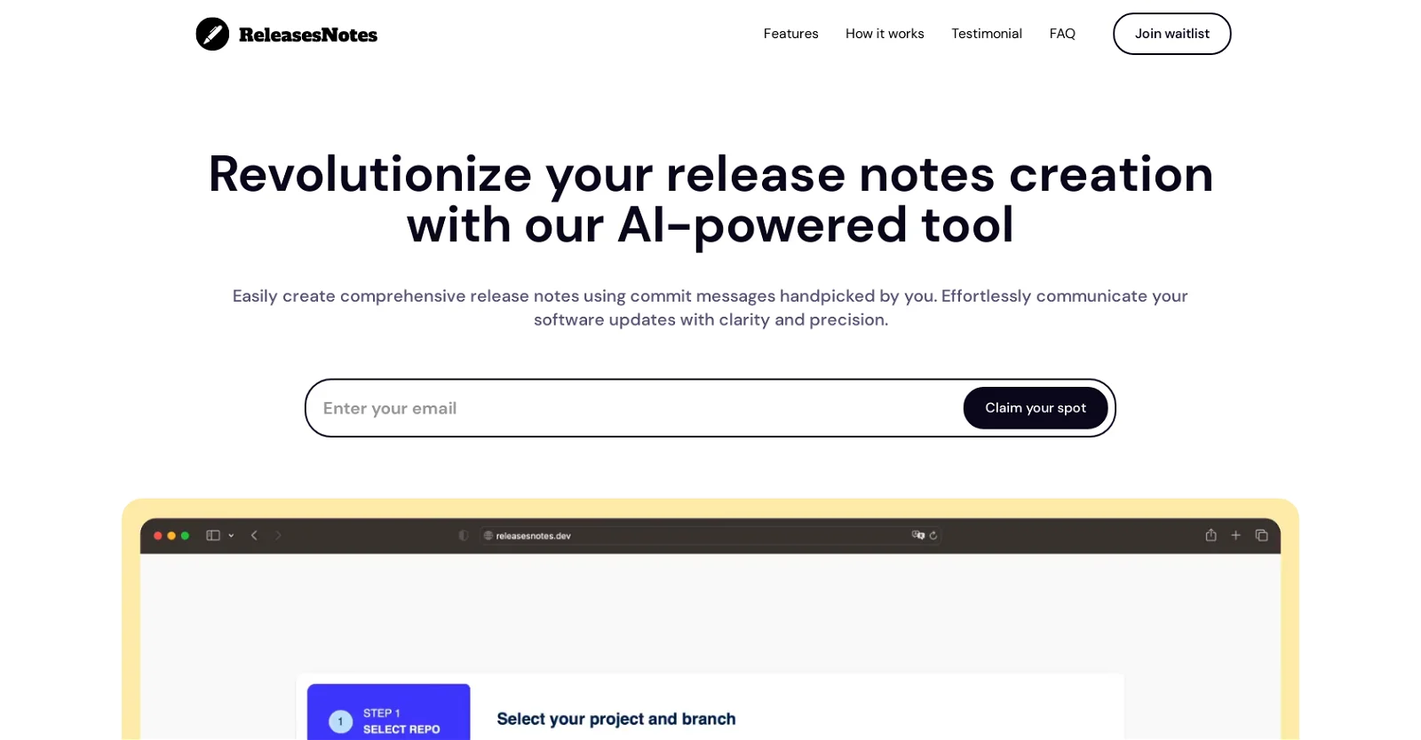Releases Notes screenshot