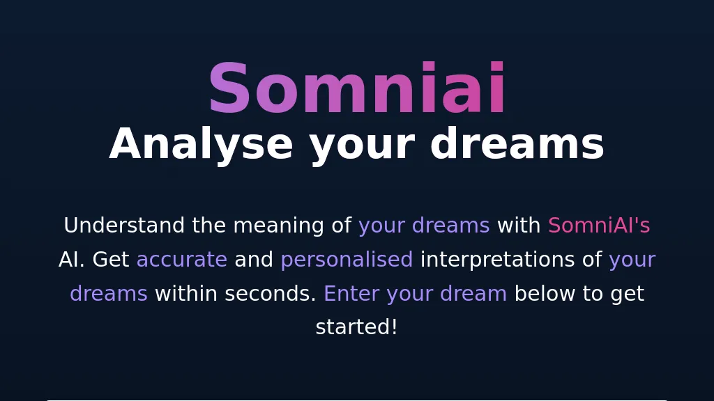 SomniAI screenshot