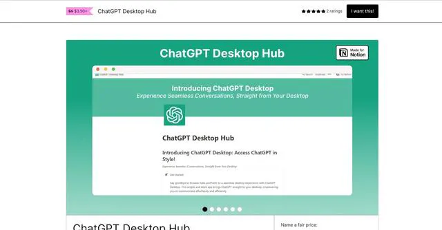 ChatGPT Desktop Hub screenshot