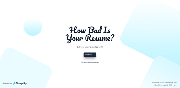 RoastMyResume screenshot