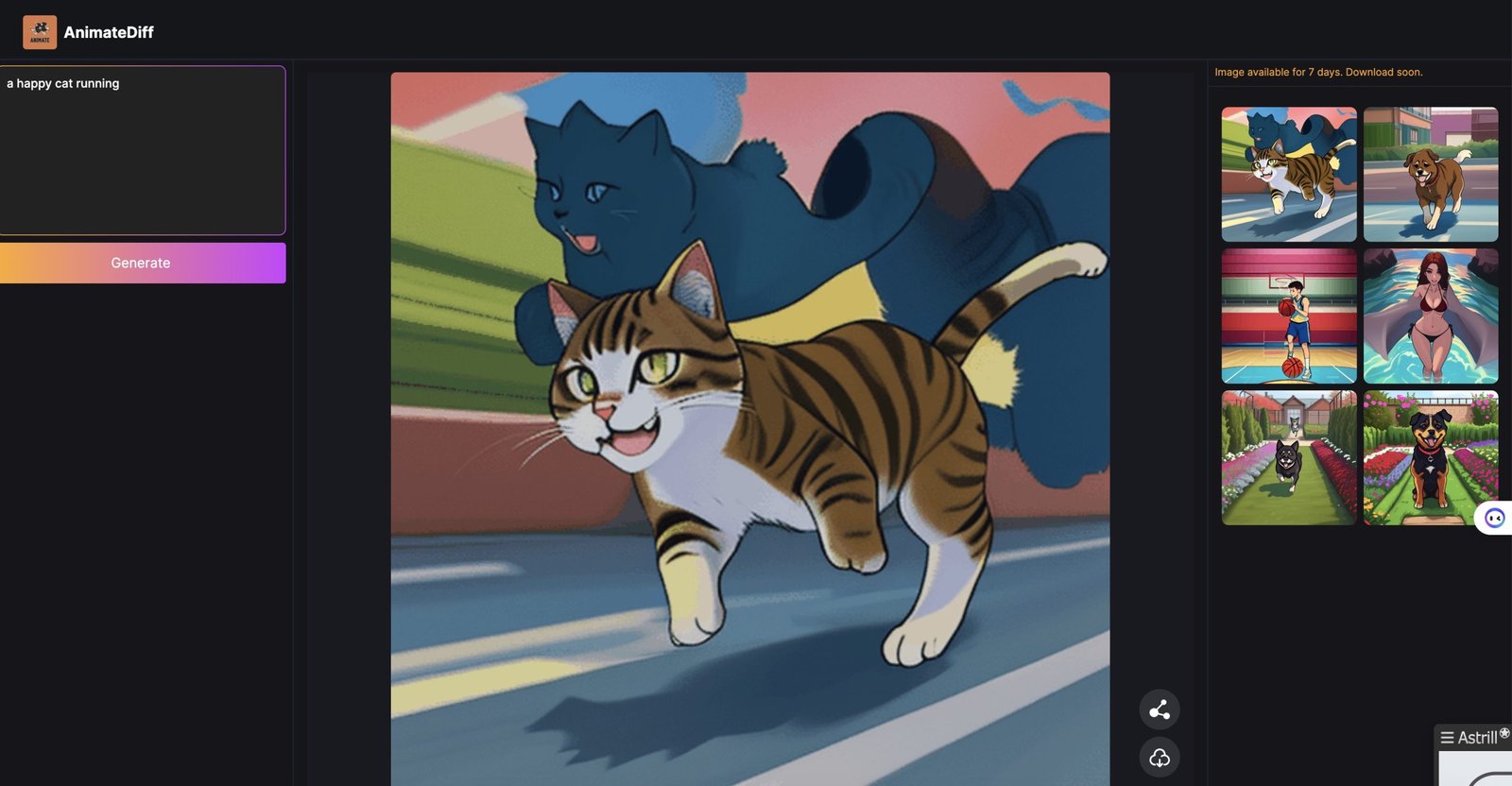 Animatediff Web Online screenshot