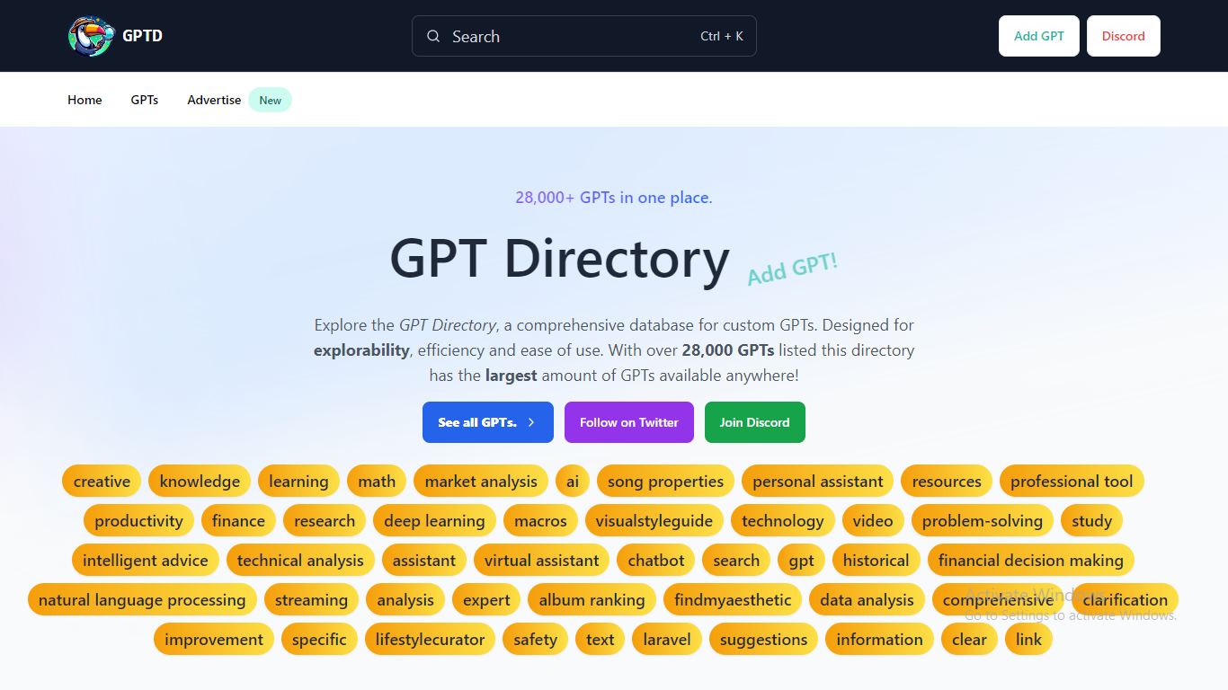 GPT Directory screenshot