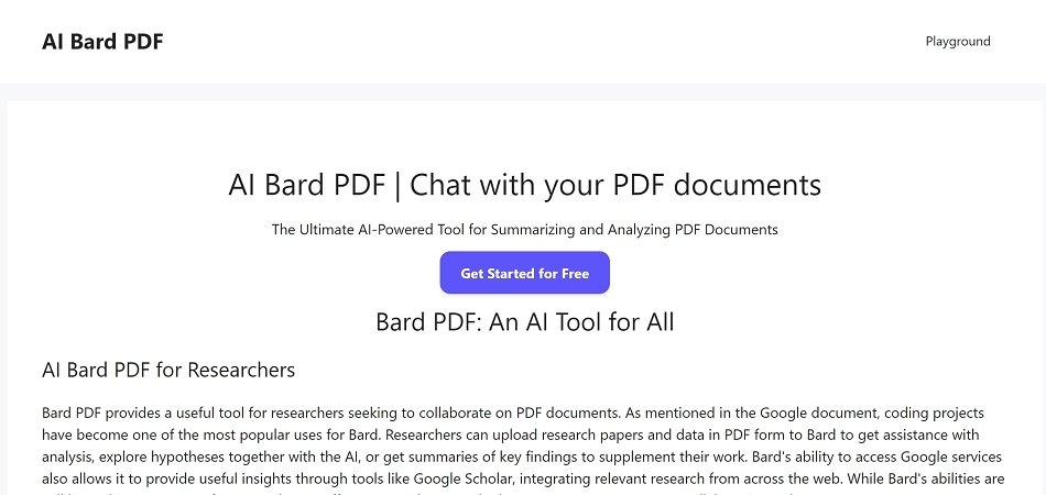 Bard PDF screenshot