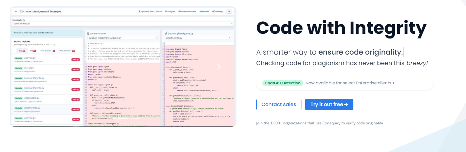 Codequiry screenshot