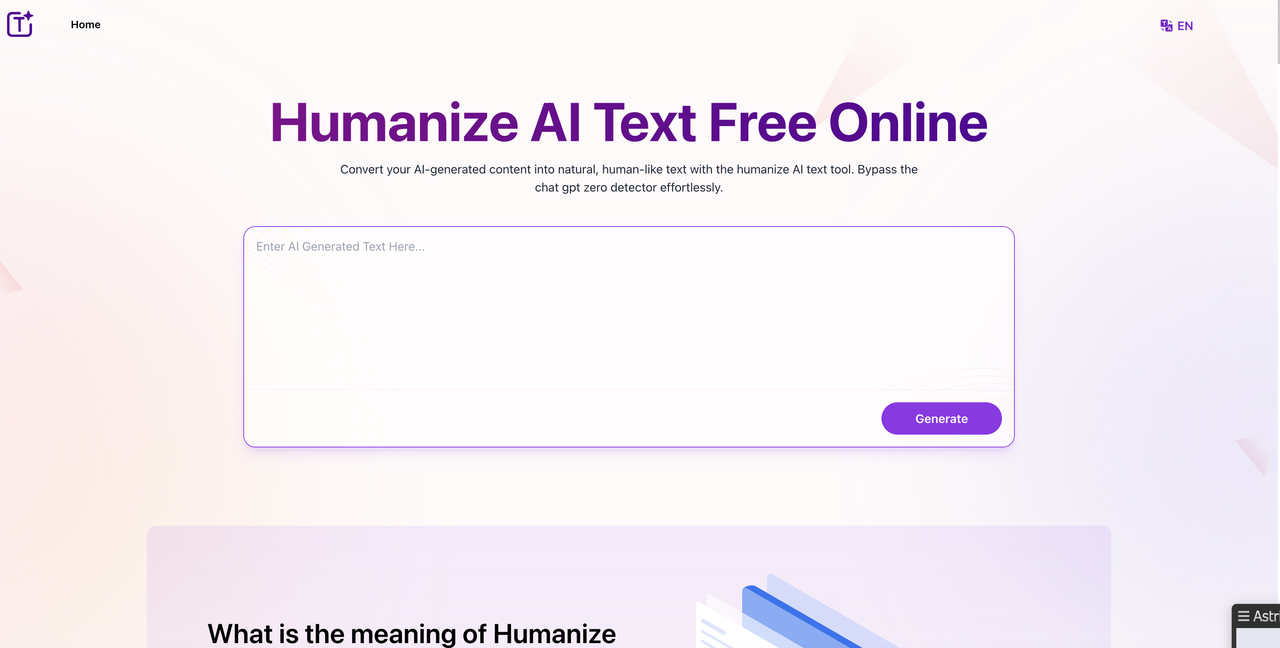 Humanize AI Text Free Online screenshot