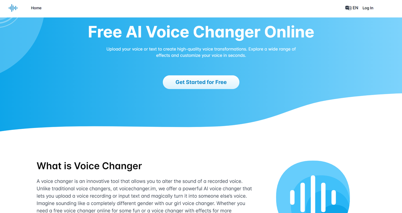 VoiceChanger.im: AI Voice Cloner &amp; Text to Speech Free Online screenshot