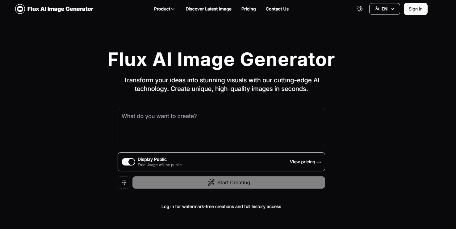 Flux AI Image Generator screenshot