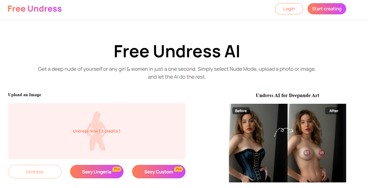 Free Undress AI: Get a deep nude of yourself screenshot