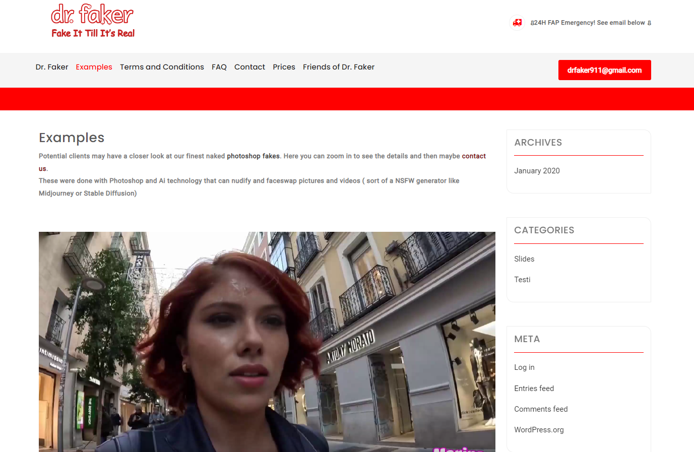 DrFaker.com screenshot
