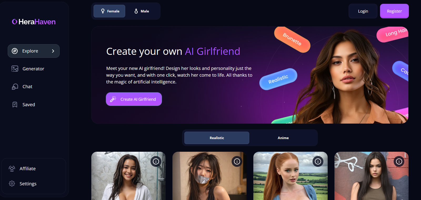Herahaven.ai screenshot