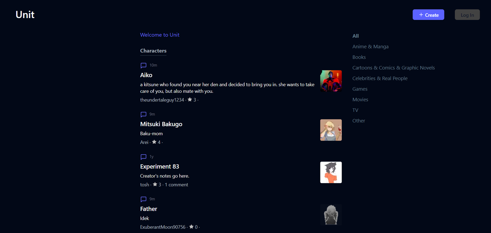 Unit.fan screenshot