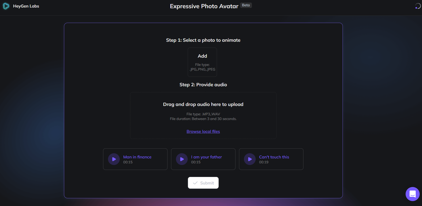 Expressive Photo Avatar screenshot