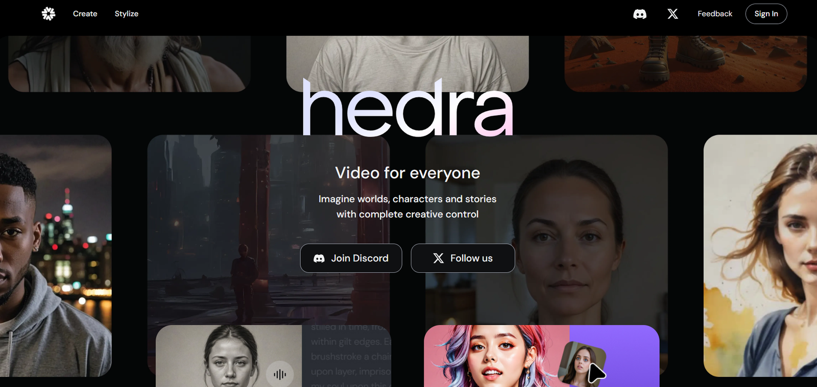 Hedra AI screenshot