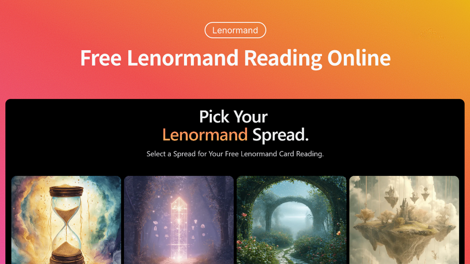 Lenormand Reading screenshot
