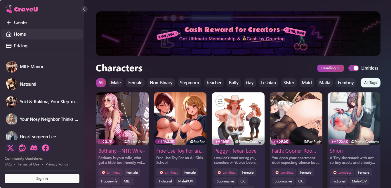 CraveU AI screenshot