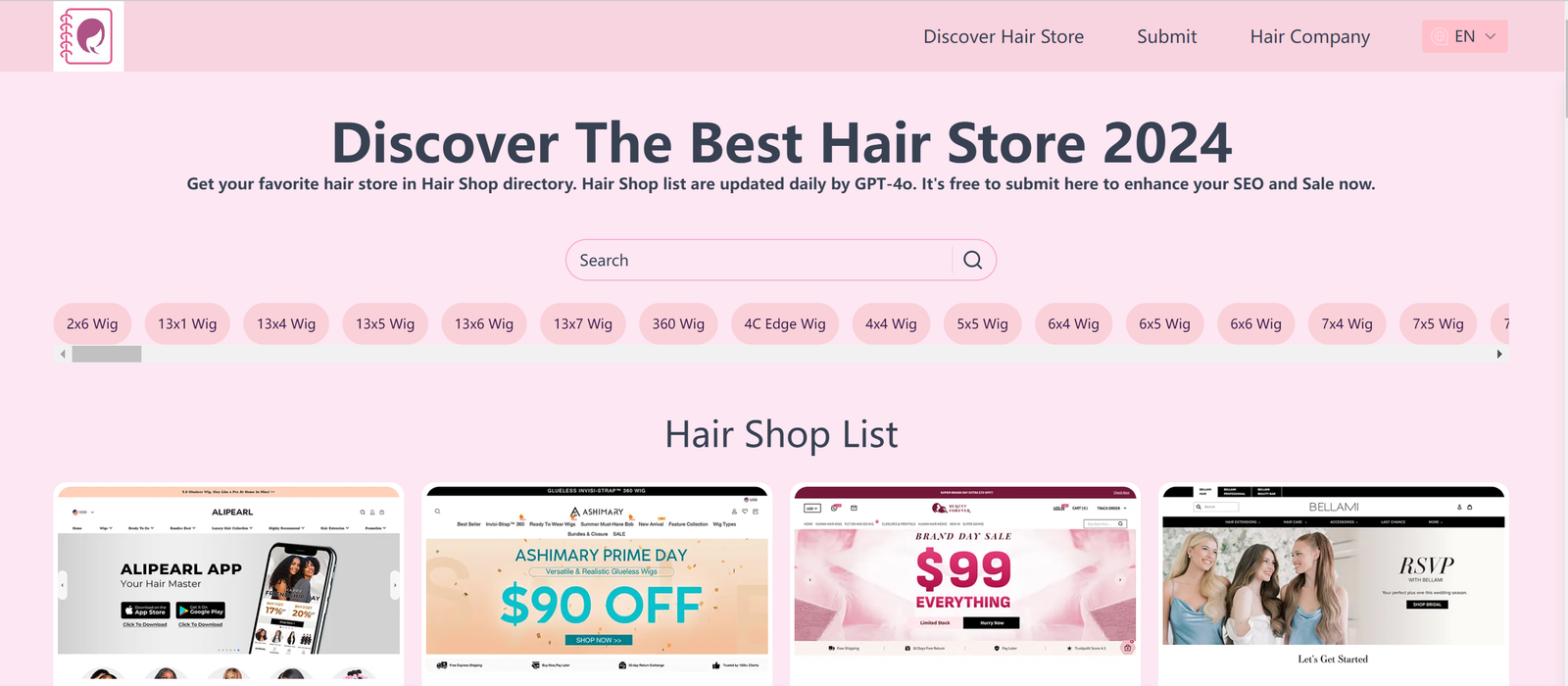 Hair Store Directory screenshot