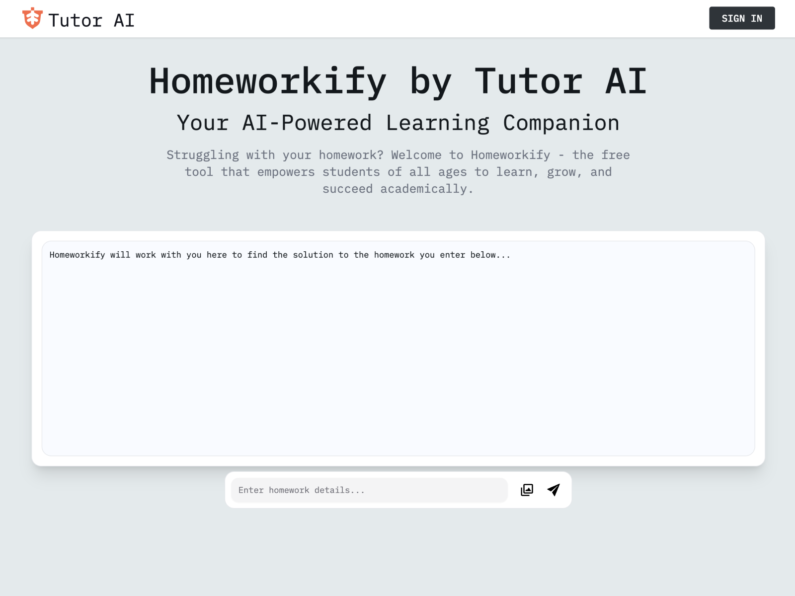 Homeworkify by Tutor AI screenshot