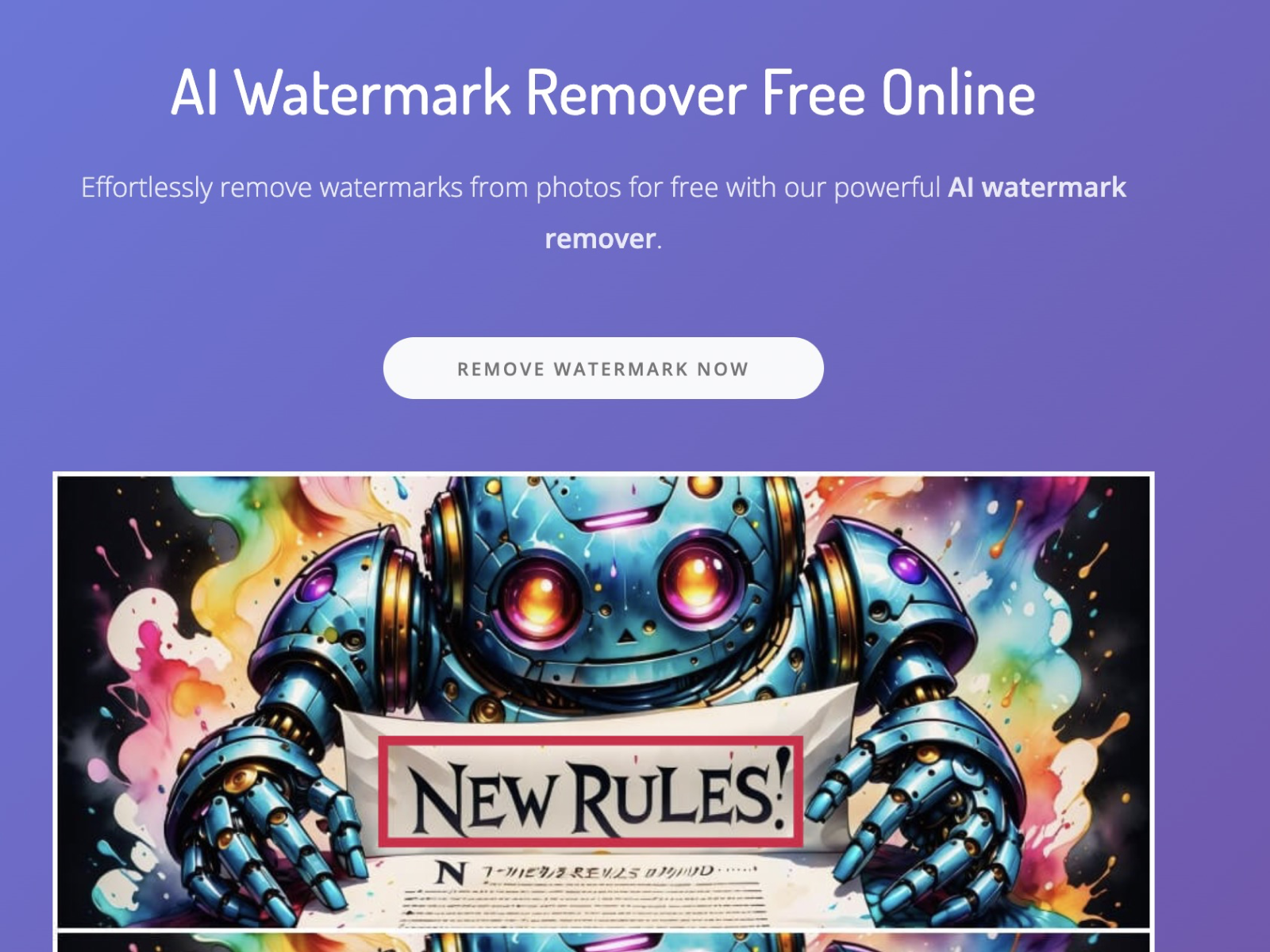 AI Watermark Remover Online for Free screenshot