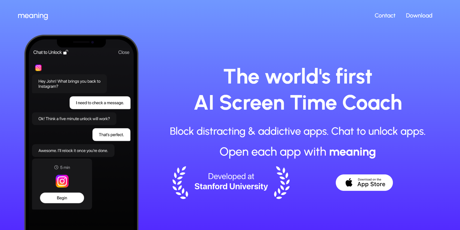 Meaning AI screenshot