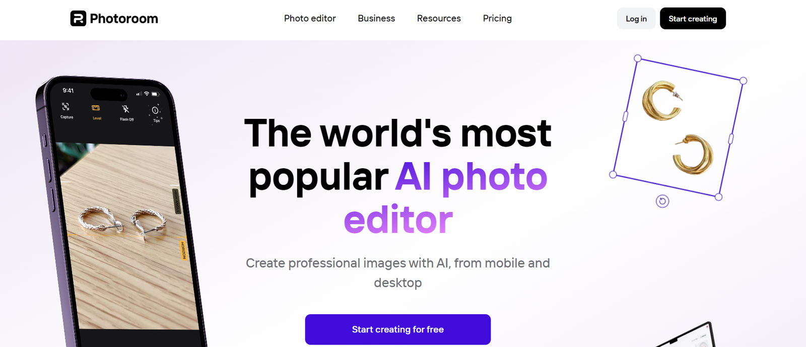 Photoroom AI screenshot