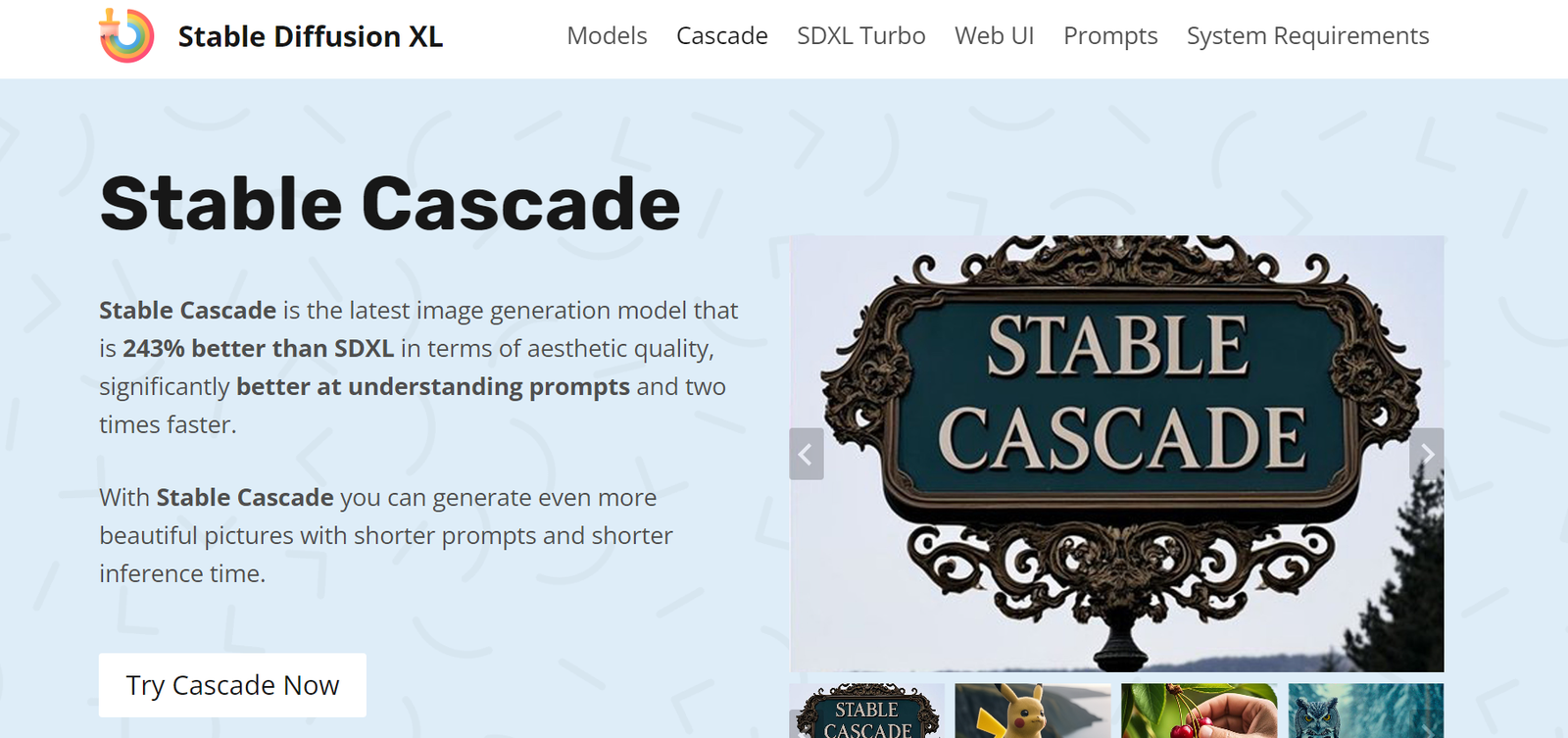 Stable Cascade screenshot
