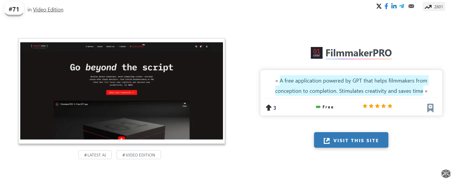 FilmmakerPRO screenshot