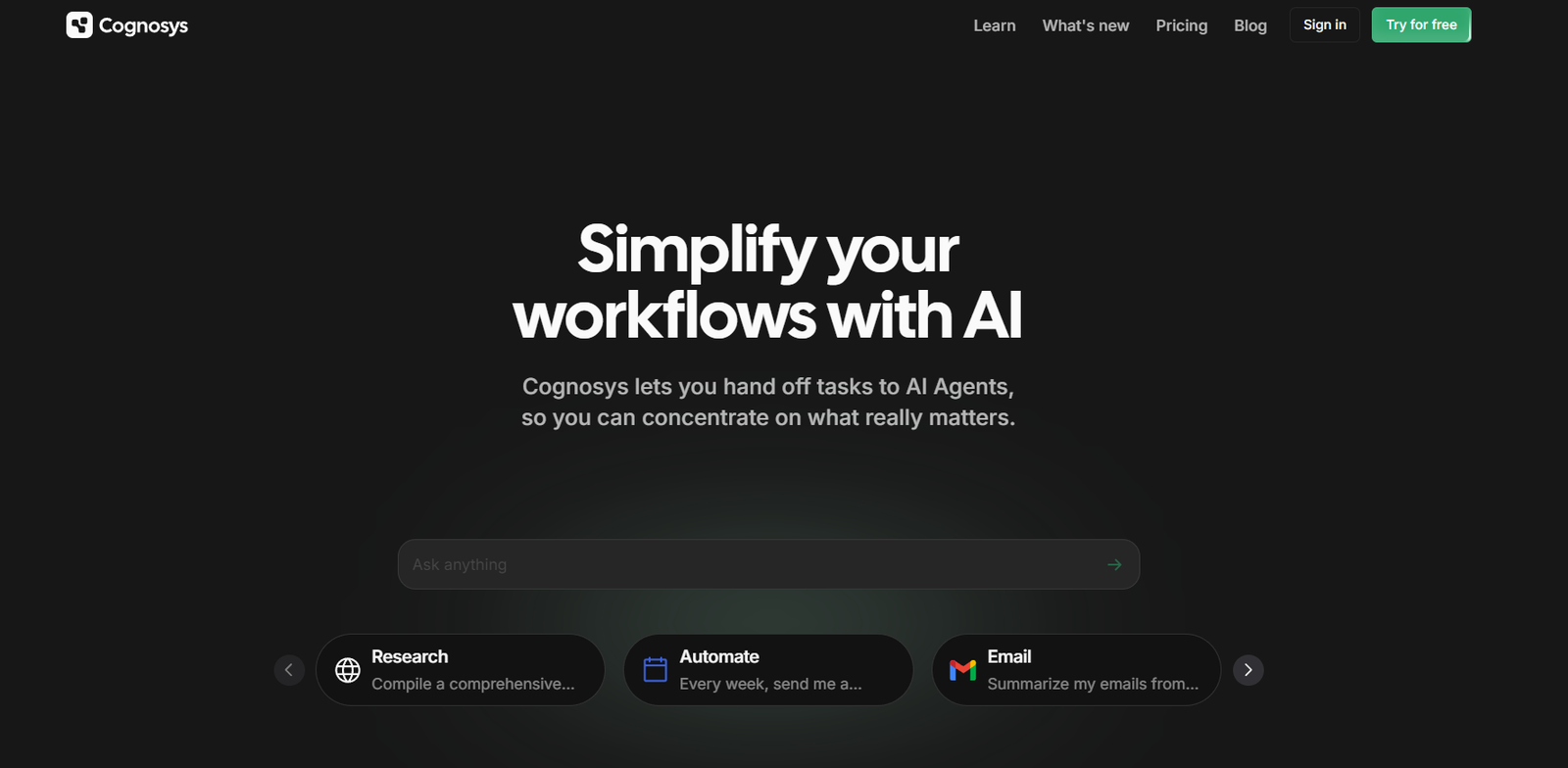 Cognosys AI screenshot