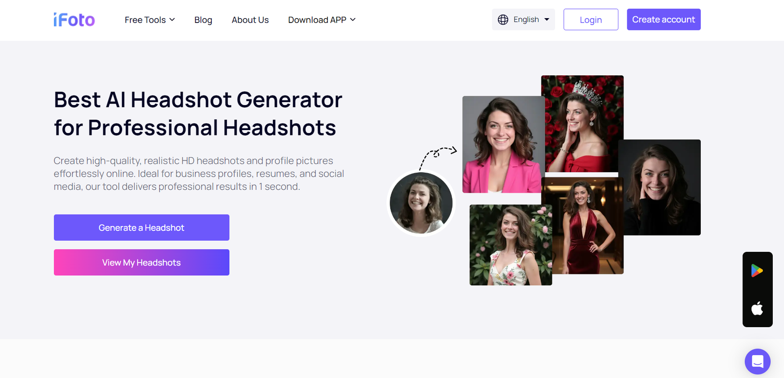 Headshot Generator-AI screenshot