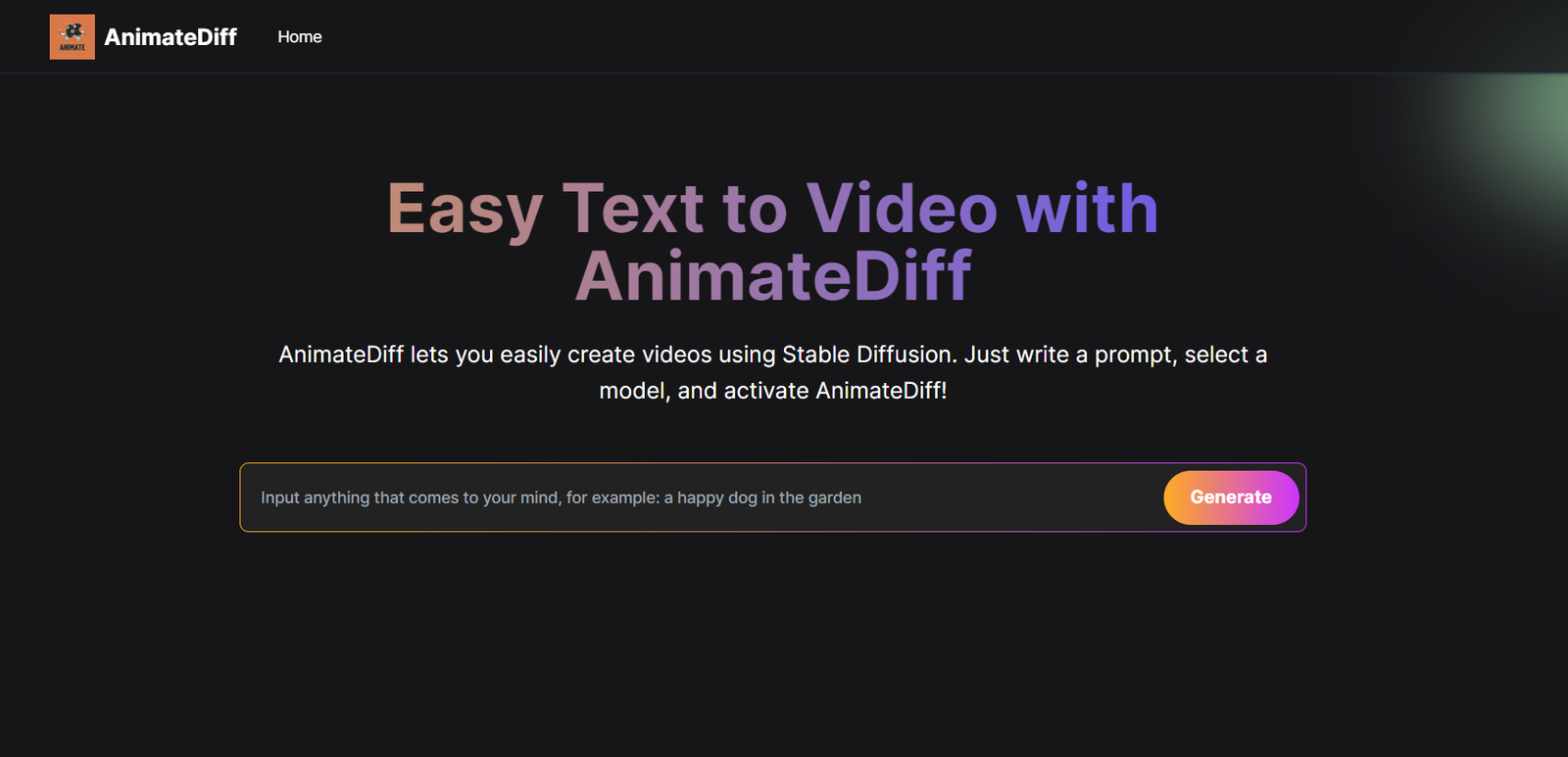 AnimateDiff screenshot