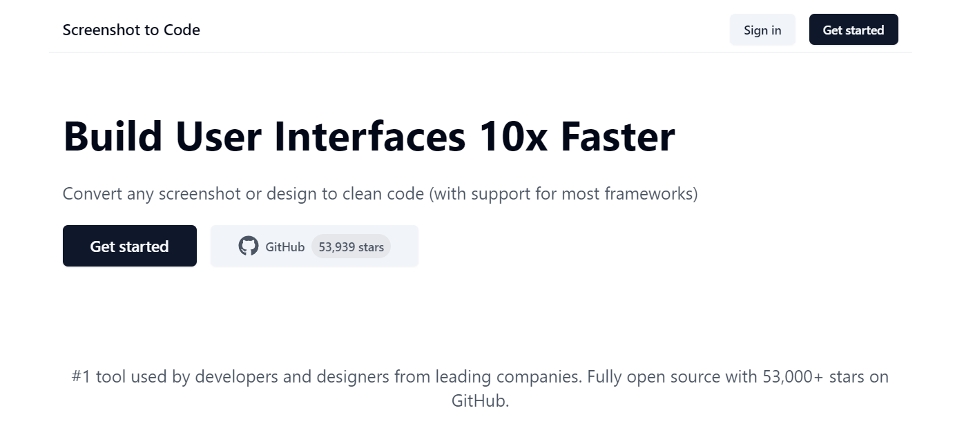 Screenshot To Code screenshot