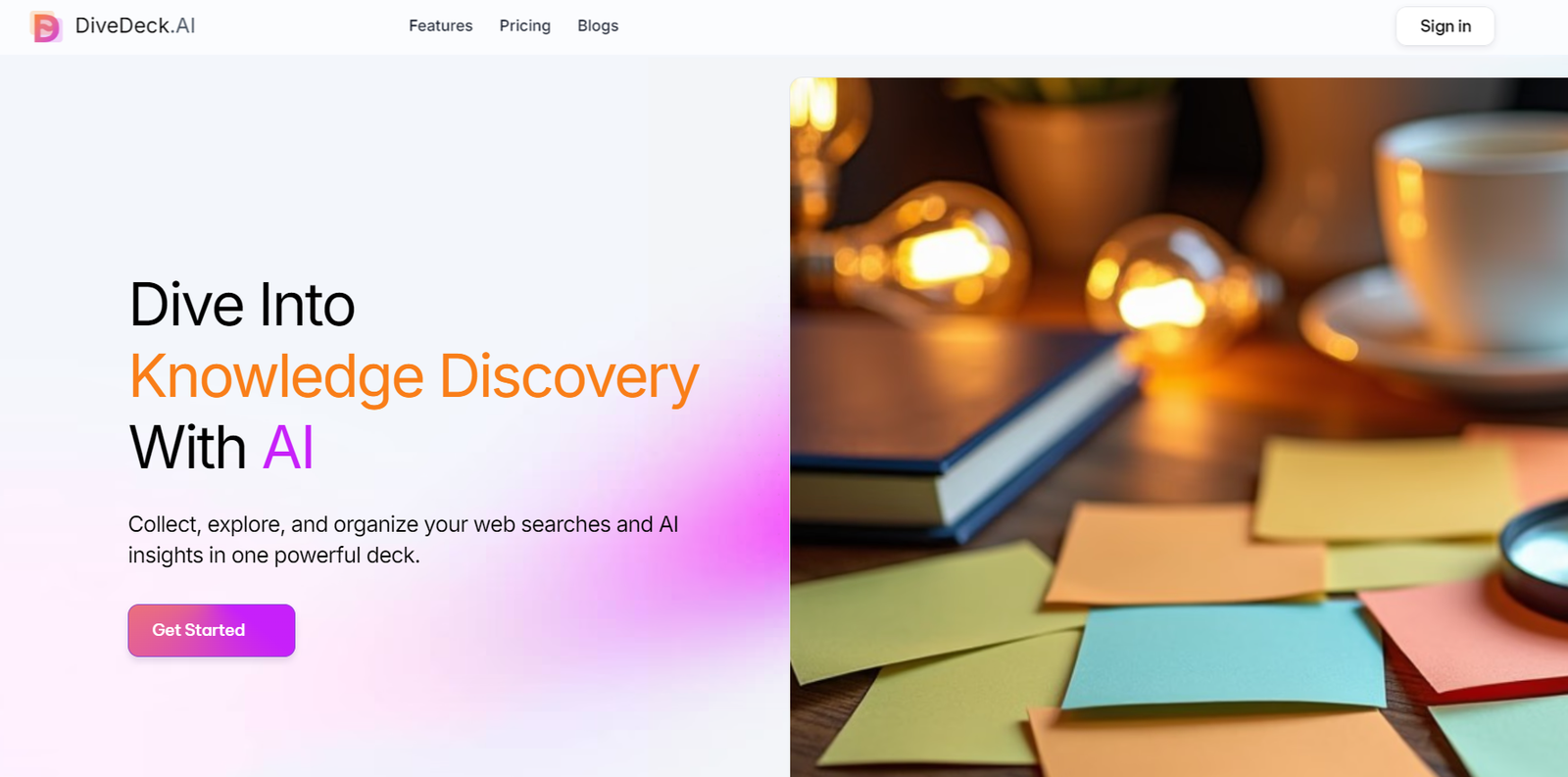 DiveDeck.ai screenshot