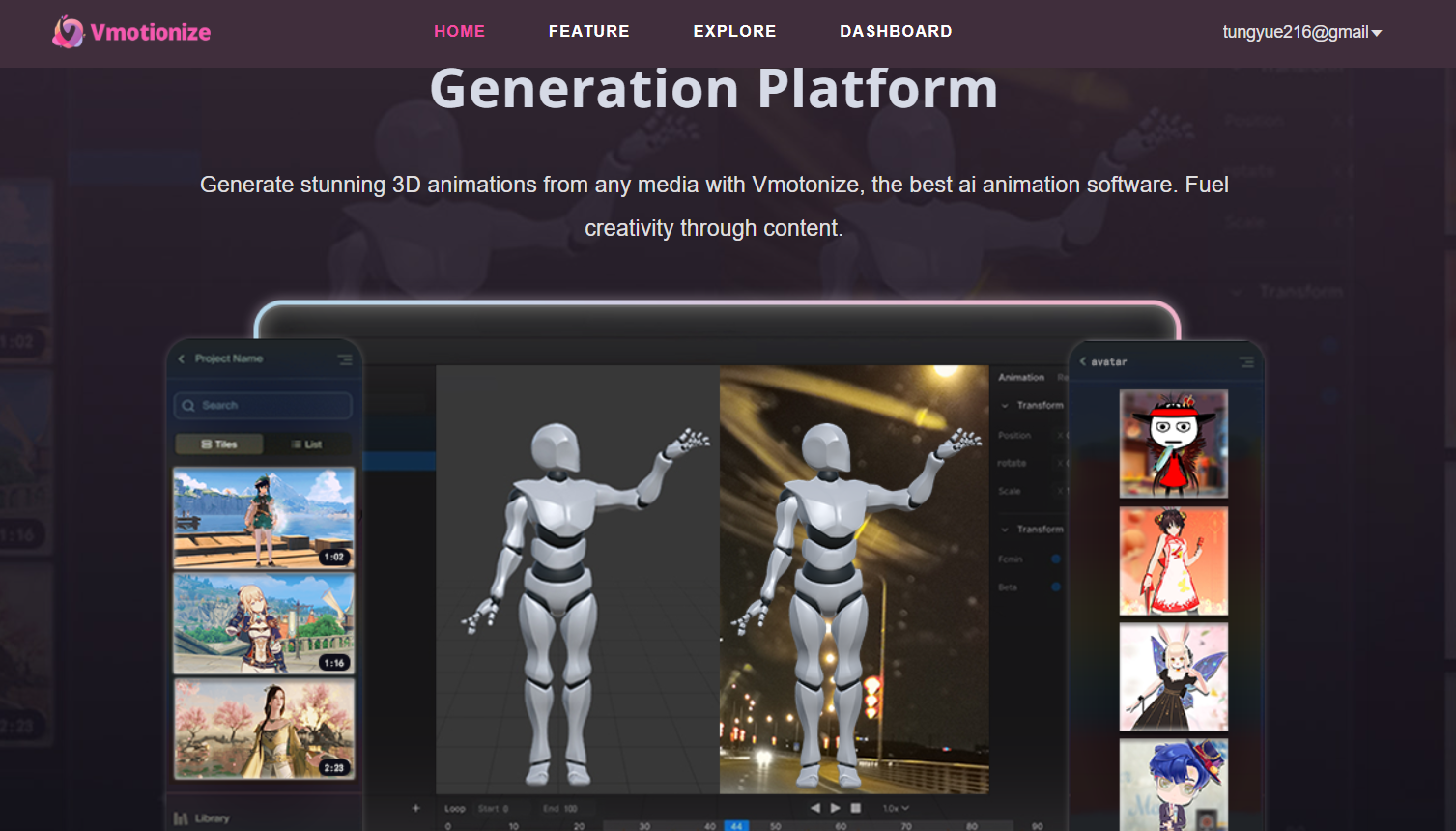 Vmotionize screenshot
