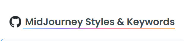 MidJourney Styles & Keywords logo