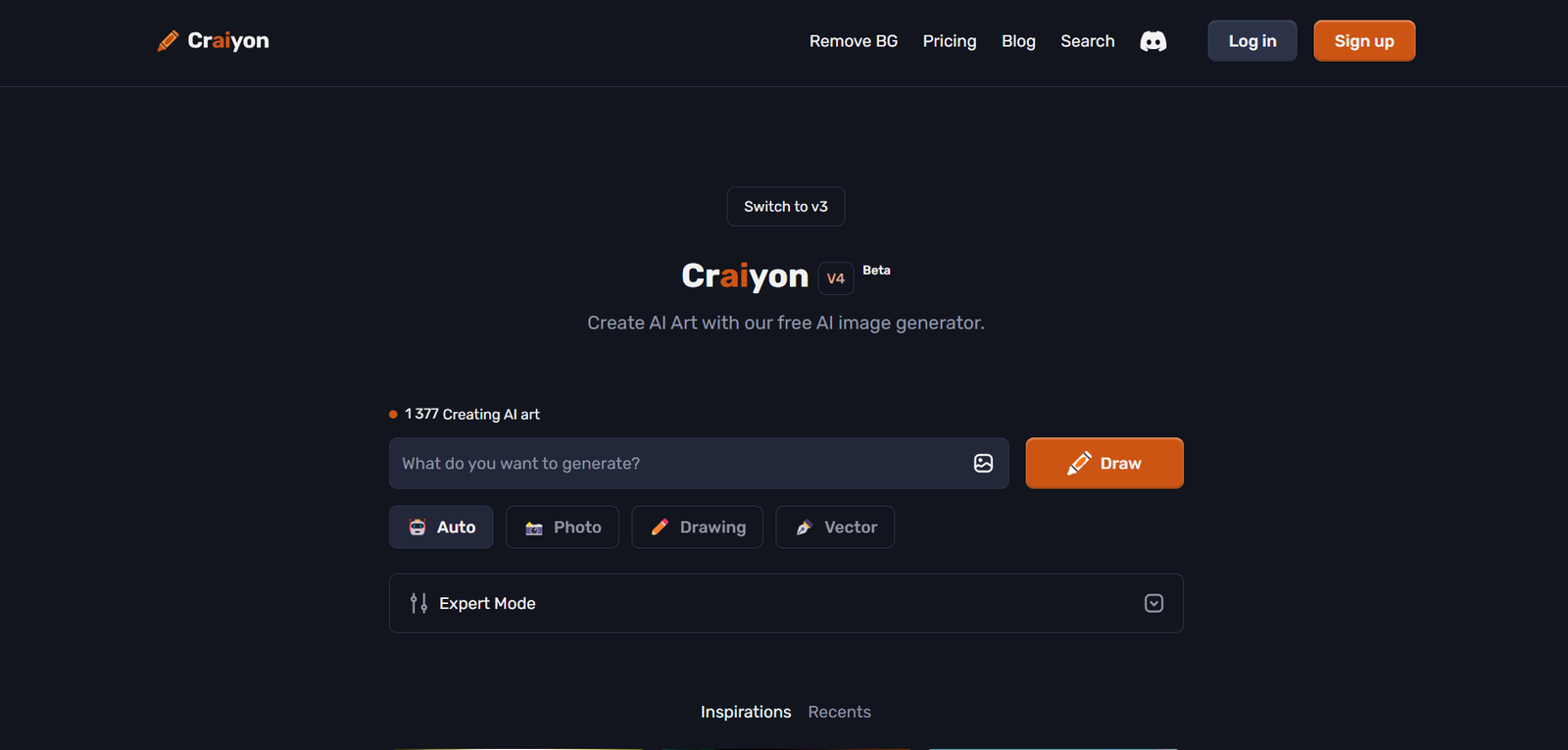 Craiyon AI screenshot