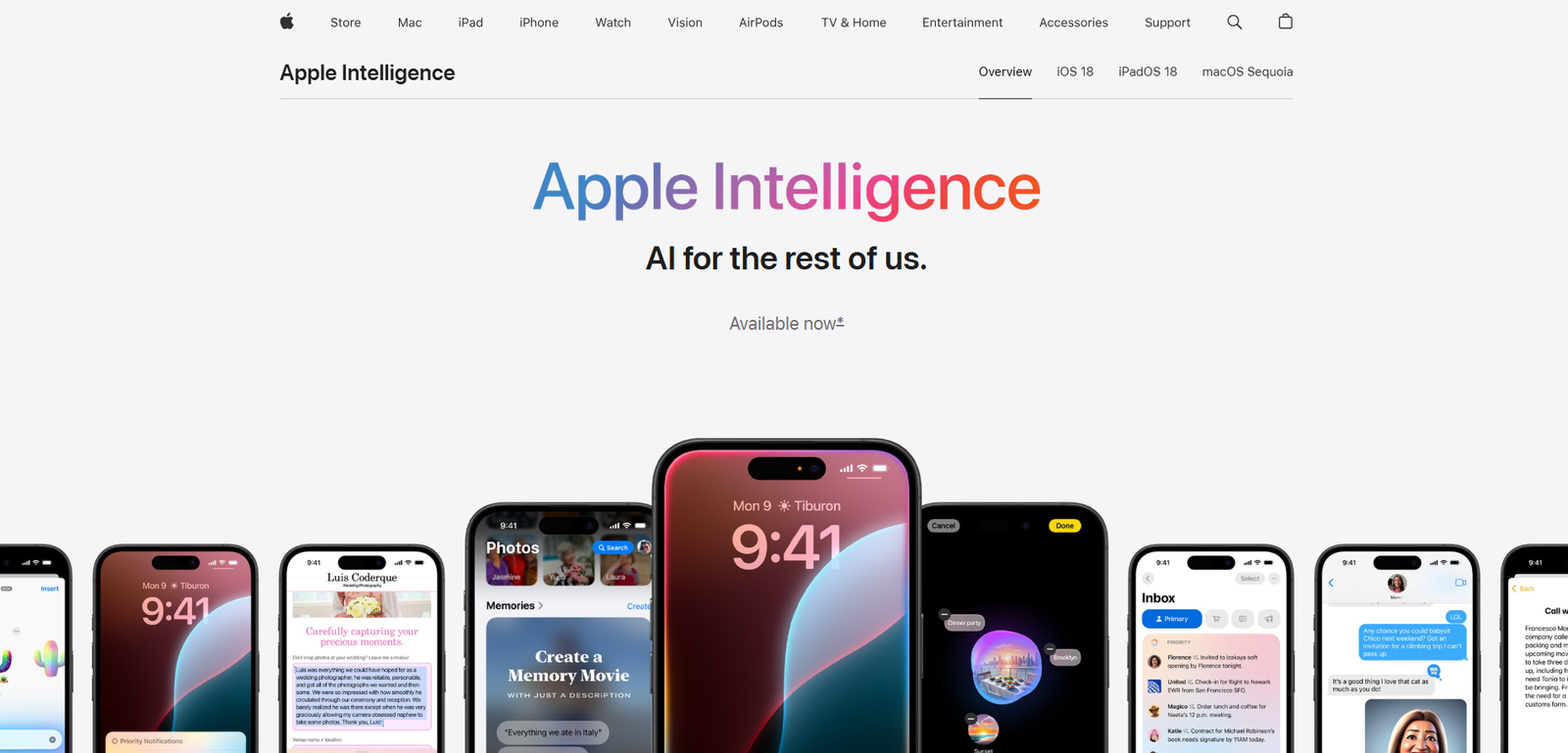 Apple Intelligence screenshot