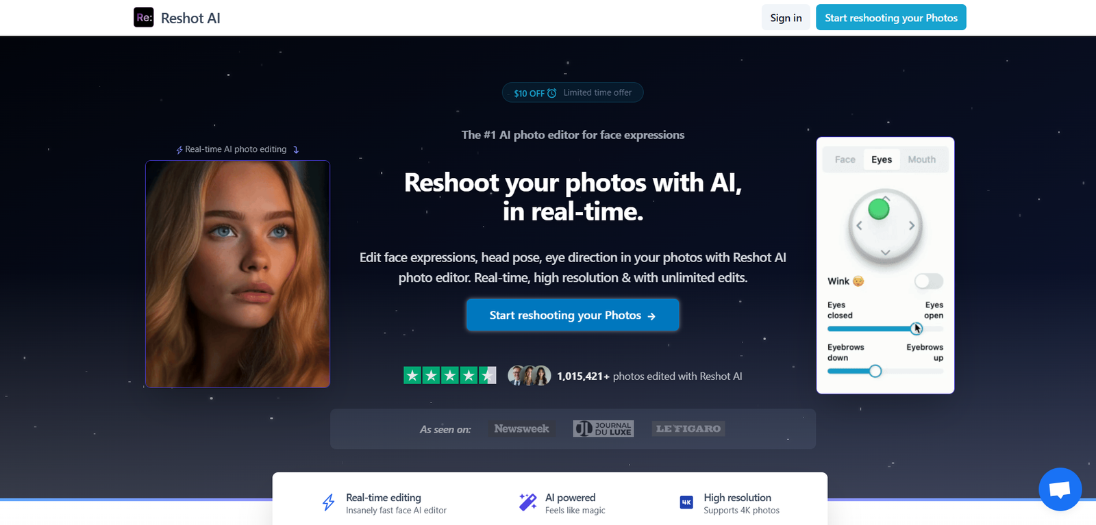 Reshot AI screenshot