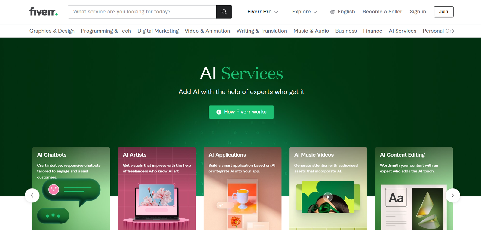 AI Services by Fiverr screenshot