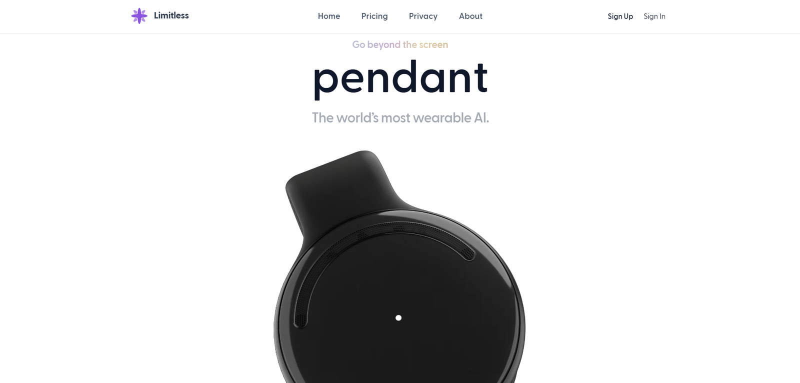 Pendant by Limitless AI screenshot