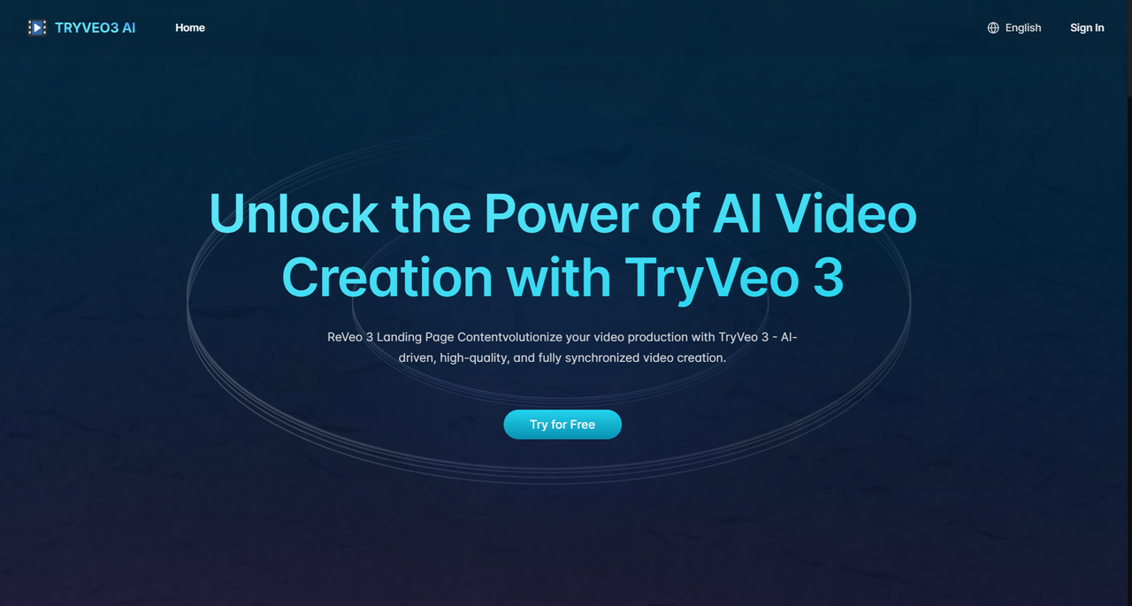 TryVeo3.ai screenshot
