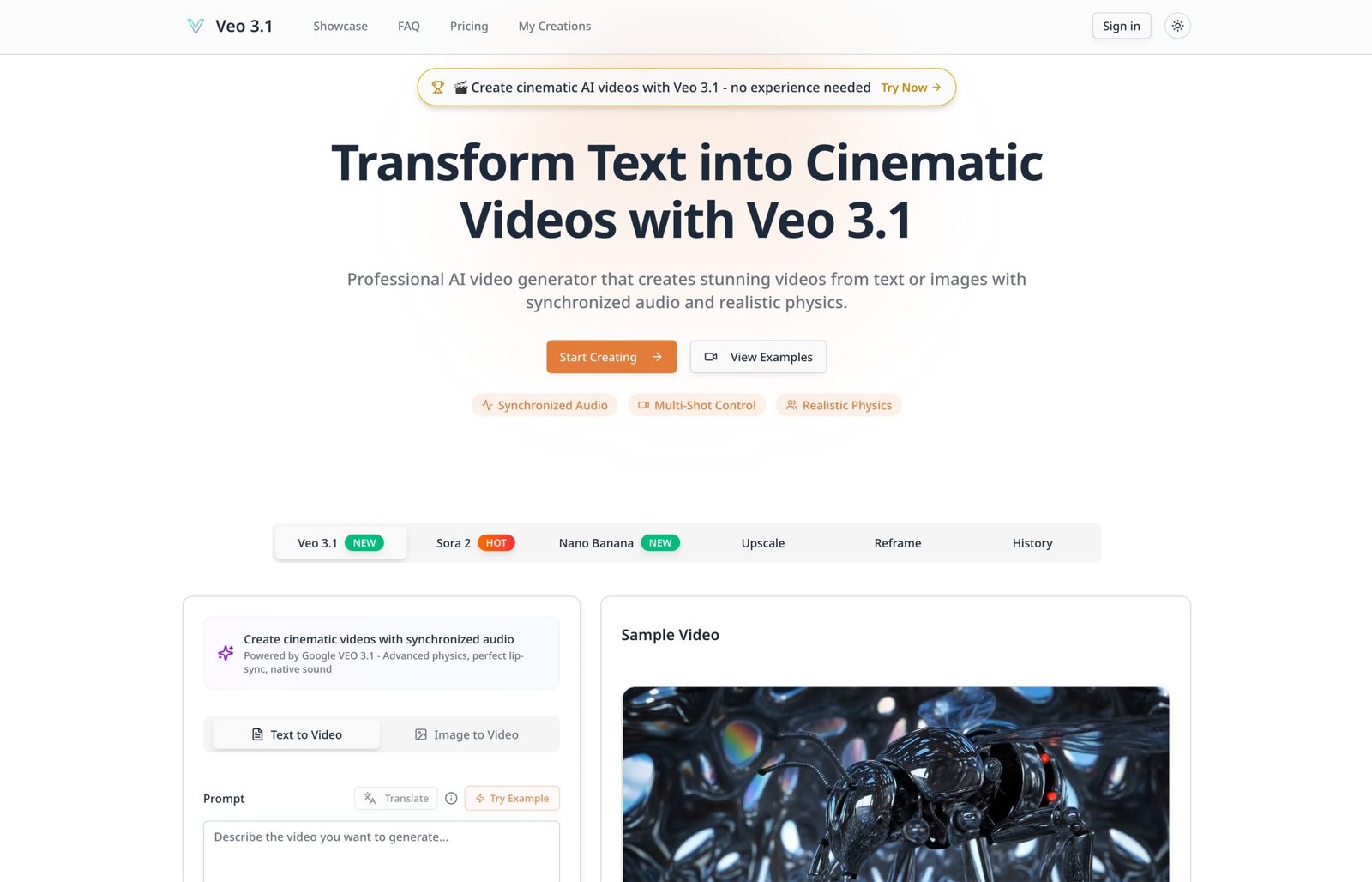 Veo 3.1 Video screenshot