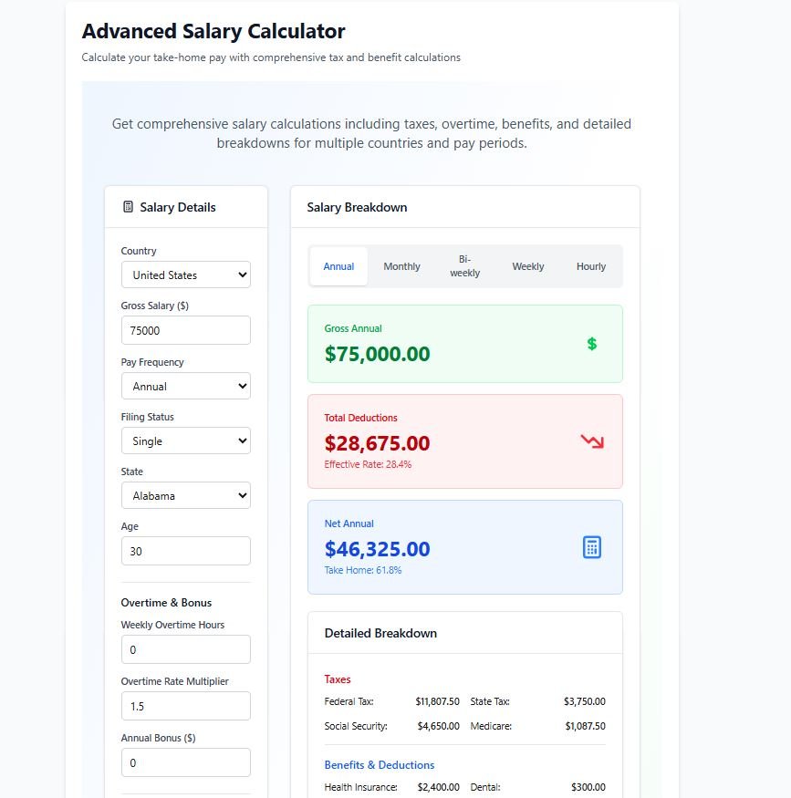Zone of Tools Salary Calculator screenshot
