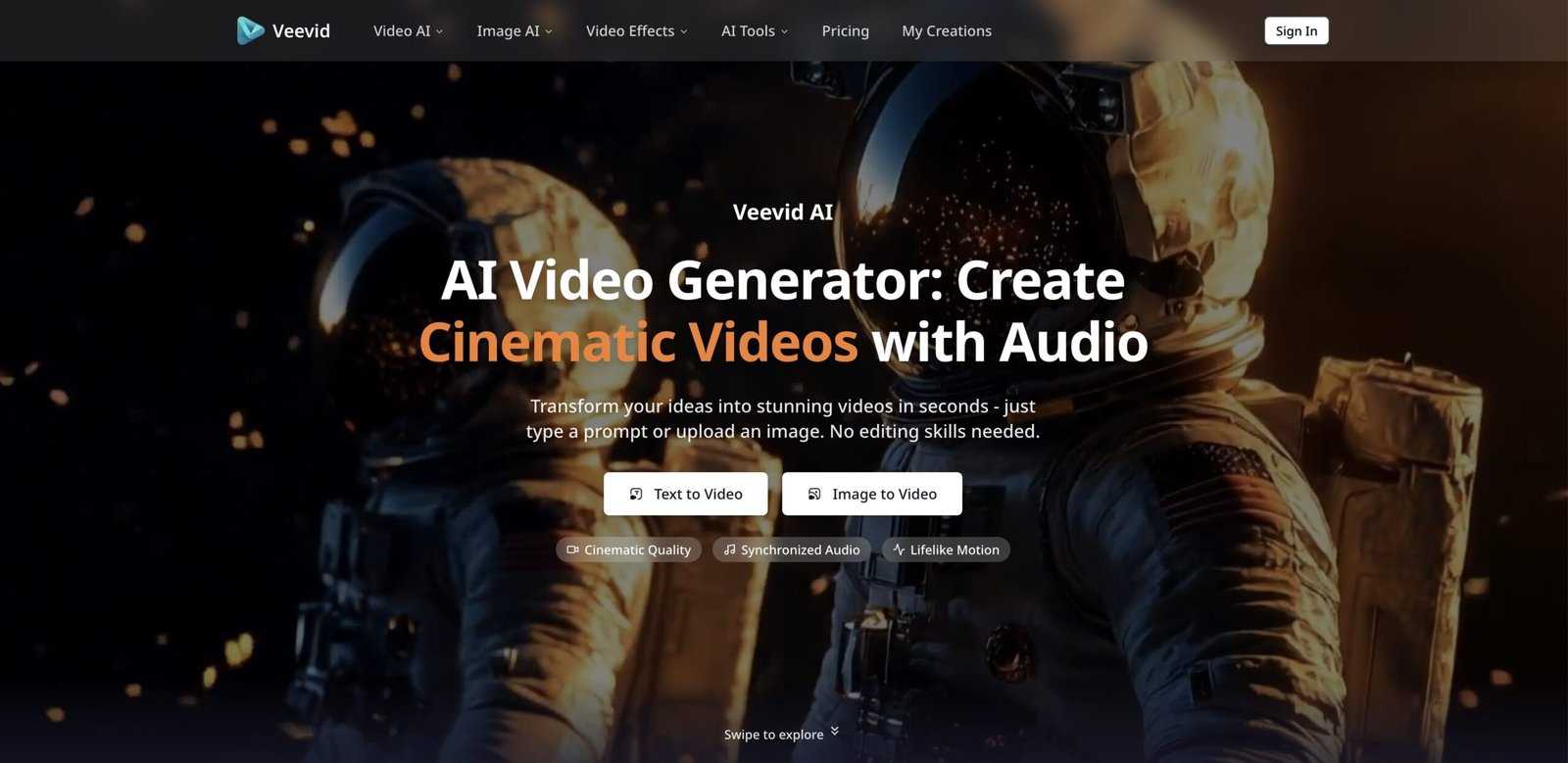 Veevid AI screenshot
